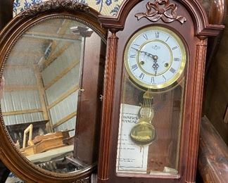 Wall Clock and Wall Mirror