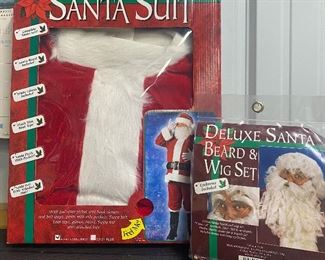 Santa Suit; Santa Beard and Wig Set