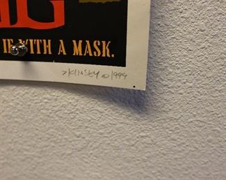 Disguise, poster, David Kinsey, 1999, signed