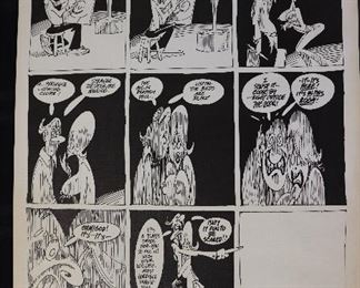 Harvey Kurtzman, Cartoon, signed, 1978