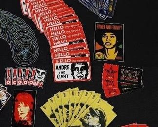 Assorted OBEY Giant stickers, Shepard Fairey