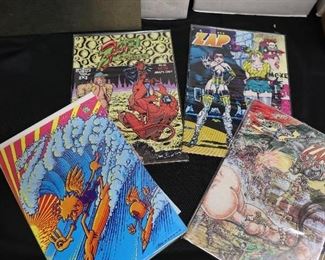 Zap Comix; Mystic Funnies; R. Crumb, Victor Moscoso, S. Clay Wilson, Gilbert Shelton, Spain Rodriguez, Robert Williams, Rick Griffin, Paul Mavrides