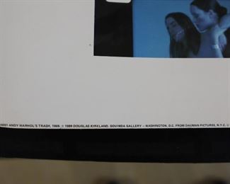 Vintage Andy Warhol's Trash Poster, 1989 re-print, Douglas Kirkland