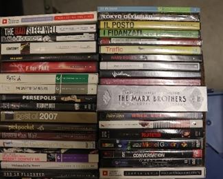 DVDs, Criterion Collection, assorted foreign and art-house films