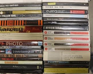 DVDs, Criterion Collection, assorted foreign and art-house films