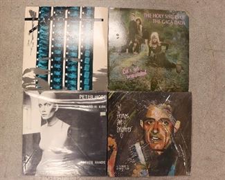Vintage LPs Vinyl Records; Cabaret Voltaire, Peter Hope & Richard Kirk, The Holy Sisters of the Gaga Dada
