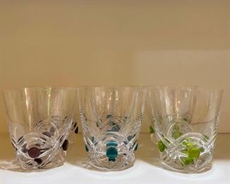 Lalique “Floride” Double Old Fashion Glasses
