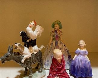 Hutschenreuther "Musicians of Bremen" and Royal Doulton Figures
