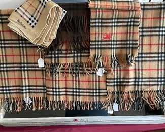 Burberry Scarves. Wool, Cashmere, and Silk 