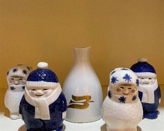 Porsgrund Vase and Figurines