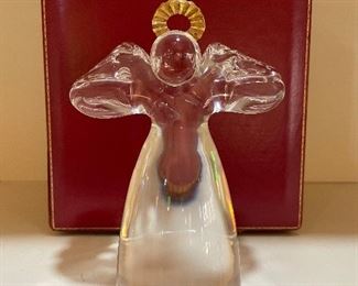 Steuben Angel with 18k Halo and Box