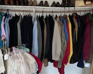 Men's Sportcoats, Outerwear, and Shoes.