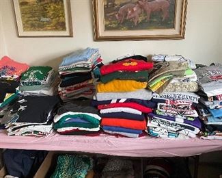 Large Quantity of Men's and Women's Tshirts