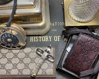 Gucci items including a Sterling and Crystal Cross Pendant