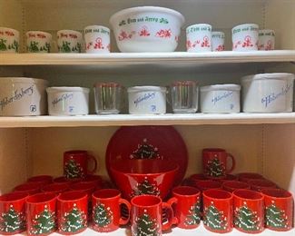 Anchor Tom and Jerry Set, Crocks from the Radisson Haberdashery, and Waechtersbach Christmas Dishes