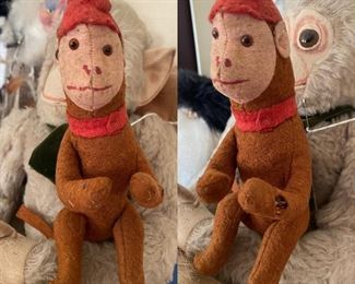 Early Steiff Felt Monkey 