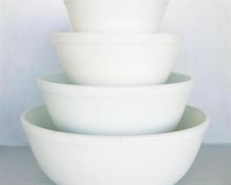 Pyrex Opal Mixing Bowl Set--True opal, no backstamp.