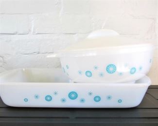 Hard to find pieces from Glasbake, Federal Glass, Fire King, Pyrex, and so many other vintage manufacturers.