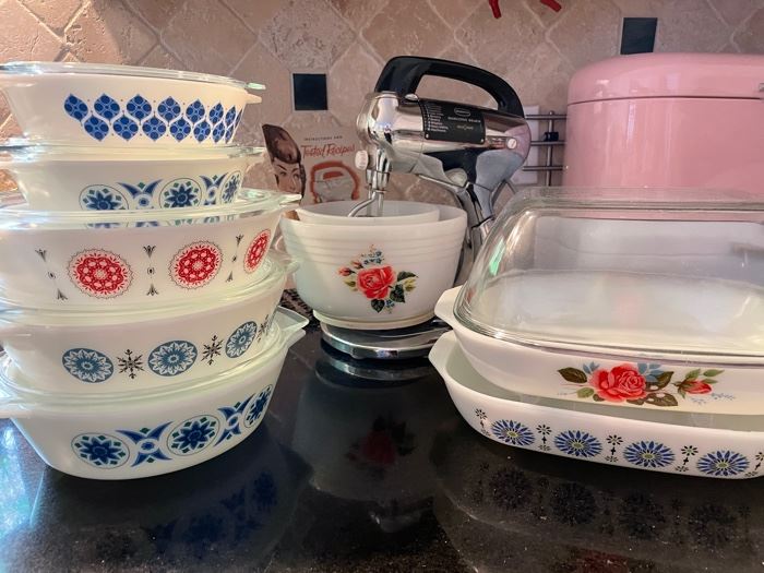 JAJ Pyrex, Vintage Mixers, Bread Boxes