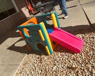 Playground climber with slide.