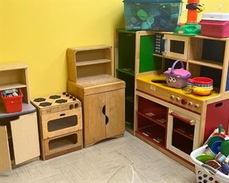 Kitchen sets. HUGE SELECTION of kitchen play food and dishes. 