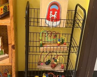 bead toys with lacing and shapes