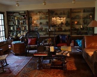 This is the sitting room filled with antiques and collectibles, Lots of one of a kind items.