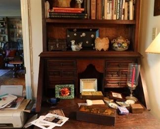 Vintage Spanish Style Drop Front Desk with Storage