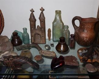 Antique Bottles - Artifacts - Rocks from all over the world.