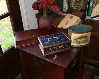 Storage Chest - Exercise Equipment - Wooden Boxes - Copper Bowl
