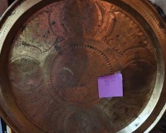 Antique Brass Large Charger from India