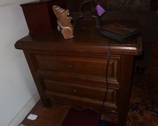 2 Drawer Mahogany Side Table