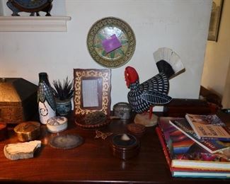 Home Decor - Folk Art Chicken - small boxes