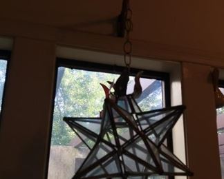 Metal Glass Hanging Star