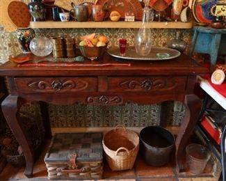 Hand Csrved Sideboard with 2 Drawers