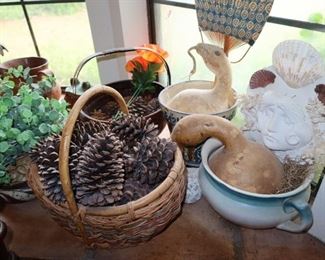 Baskets - Pine Cones - Gourds