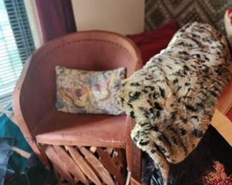 Vintage Spanish Pig Skin Chair