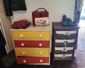 Vintage Dresser - Basket Shelf