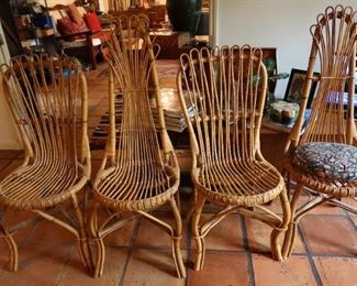 Set of 4 Bamboo Chairs