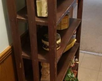 vintage bookcase, pine, mission style
