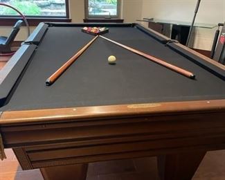 Brunswick Pool Table - new felt
