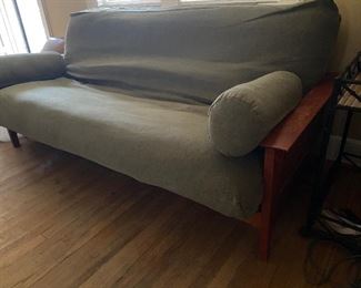 Mission style futon sofa