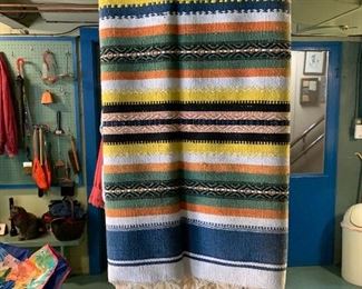 Woven cotton blanket - 2 available - unique pattern