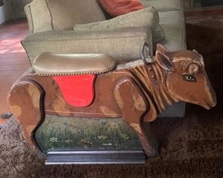 English carousel cow bench