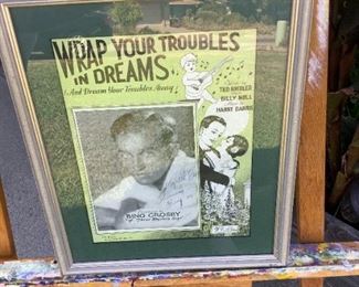 Bing Crosby Framed Print. 13 1/2" x 16 1/2"