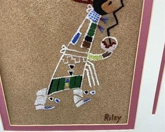 Sand Art by Riley " Dawn Maiden Spirit". 16" x 20"