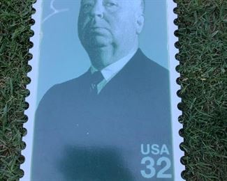 Alfred Hitchcock Vinyl Stamp Advertisement 16" x 25" x
