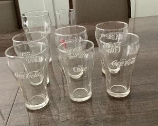 Vintage set of Coke-a -Cola Drinking glasses