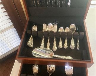 International Sterling Joan of Arc sterling 46 pc flatware set, setting for 8 and serving pieces