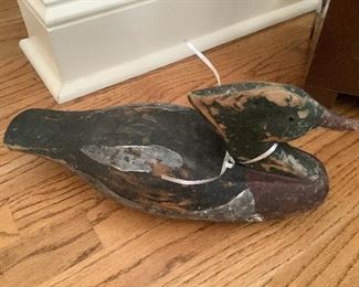 Antique wooden duck decoy